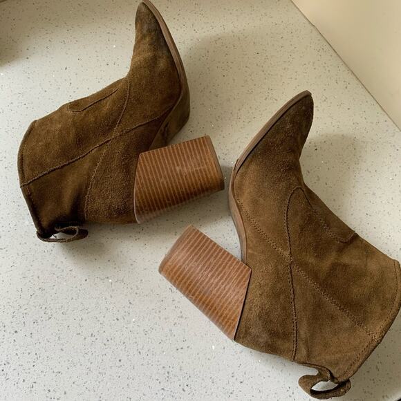 Zara Suede Ankle Boot 10 US - Picture 6 of 9